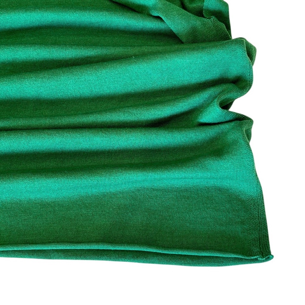 Kerisma Wool Arcylic Emerald Green Soft Knit Poncho Wrap Scarf Shawl Women Drape - Picture 10 of 14